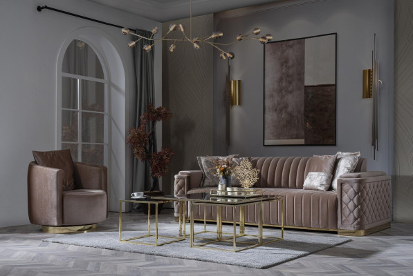 Luxe bankstel 3+1 meubilair bank banken bankstel Chesterfield 2-delig.