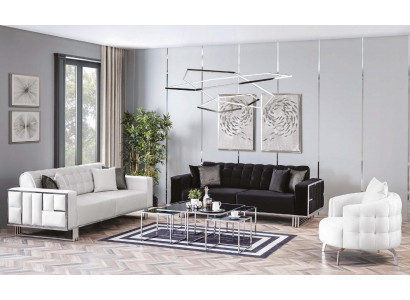 Luxe woonkamer meubels bankstel bank fluwelen bankstel 3-delig.