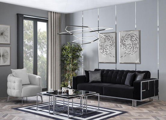 Luxe woonkamer meubels bankstel bank fluwelen bankstel 3-delig.