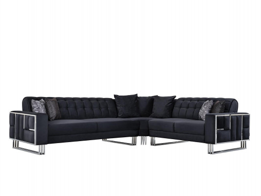 Luxe hoekbank van textiel stoffering Meubels hoekbank met metalen elementen Bank Sofa