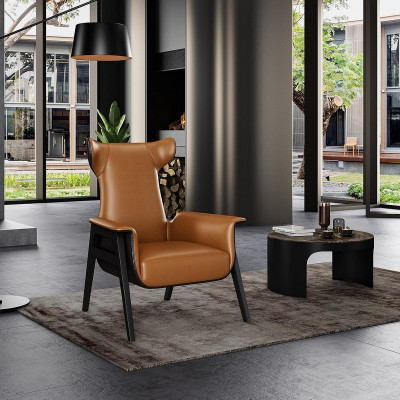 Ontwerp fauteuil 1-zits 70 x 90 cm Woonkamer Eenzits Bank Sofa Lounge Club