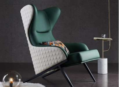 Woonkamer eenzitter bank bank lounge club hotel luxe moderne