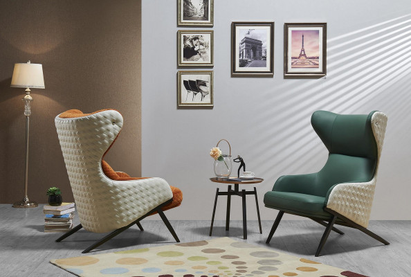 Woonkamer eenzitter bank bank lounge club hotel luxe moderne