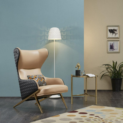 Woonkamer eenzitter bank bank lounge club hotel luxe moderne
