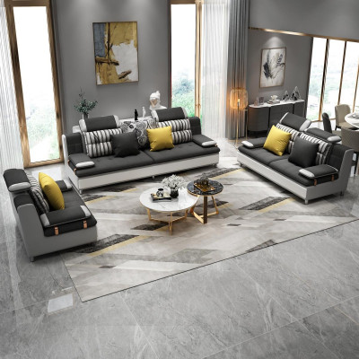 Ontwerp driezits lounge meubels 3-zits bank bank gestoffeerde club banken sofa's.