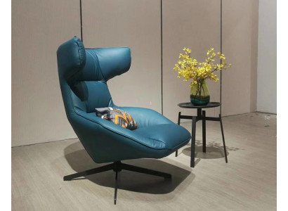 Luxe designmeubels Moderne designfauteuil 75 x 101cm Lederen woonkamer