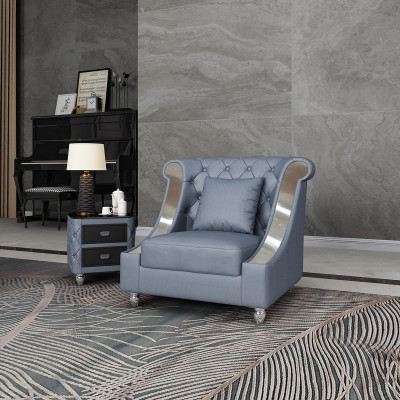 Chesterfield fauteuil tv bank 1-zits bank leer banken bekleding echt leer