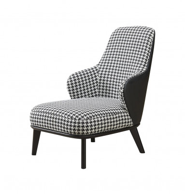 Moderne fauteuil gestoffeerde fauteuil oorbank bank designer clubstoel leuning