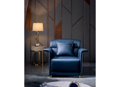 Klassiek ontworpen leren loungestoel clubfauteuil enkelzits bank ontspannen.