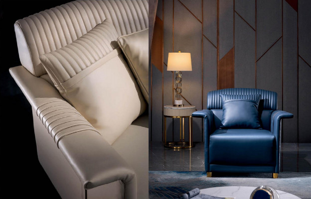 Klassiek ontworpen leren loungestoel clubfauteuil enkelzits bank ontspannen.