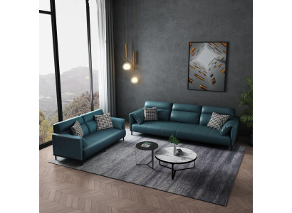 Sofa 3-zits leren bankstel bank woonlandschap set design modern zitplaats