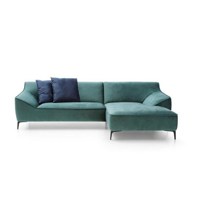 Ontwerp hoekbank L-vorm Moderne banken Stof Textiel Bank Woongebied Bank Fluweel