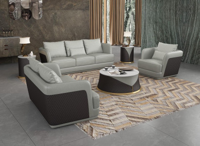 Bankstel 3-zits driezits Designbank Leren bank Modern bank bankstellen