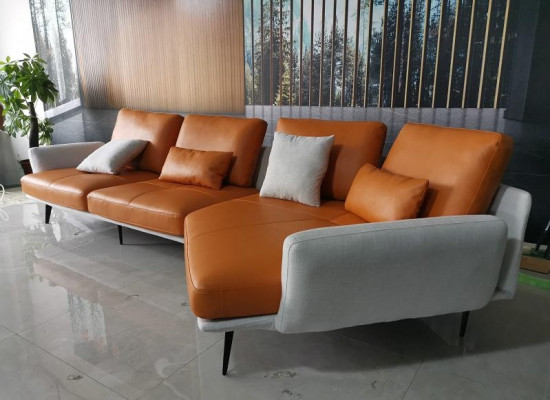 Hoekbank L-vorm woonlandschap bank bank bekleding hoekstuk leren bankstel groep