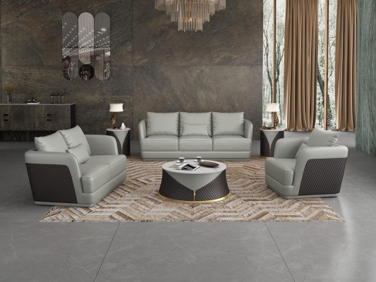 Sofa set 3+2 zits woonlandschap bankstel bekleding leren bankstel nieuw