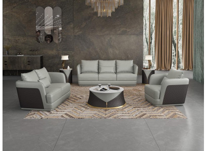 Sofa set 3+2 zits woonlandschap bankstel bekleding leren bankstel nieuw