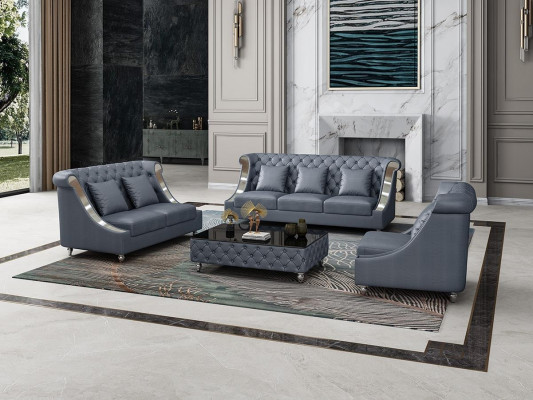 Moderne Sofa Bank 3-zits Chesterfield leren bank Driezitsbanken