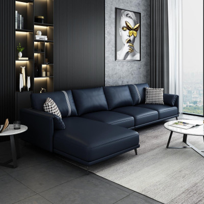 Hoogwaardige hoekbank woonlandschap hoekbank L-vorm lederen bankstel bank nieuw.