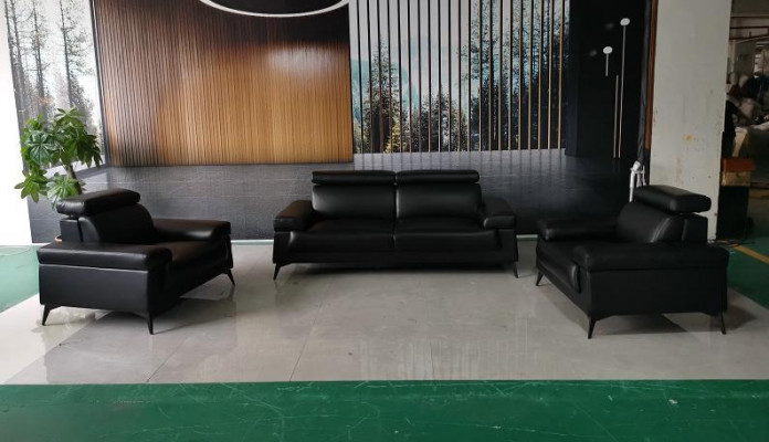 Sofaset 3+1+1 zits woonlandschap bank bank stof set banken leer