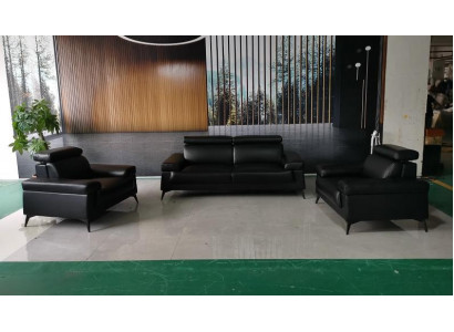 Sofaset 3+1+1 zits woonlandschap bank bank stof set banken leer