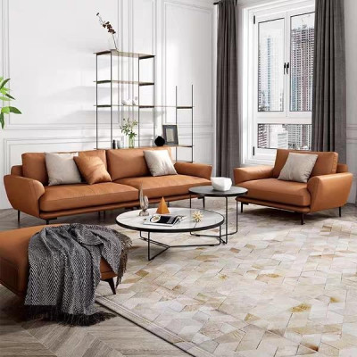 Sofa set 4+3+2 Leren bank Bankstel Set Ontwerp Modern Sofa