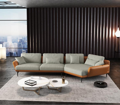 Hoekbank L-vorm Moderne bank Decoratie Leren bank Hoekbank Bekleding Woonlandschap