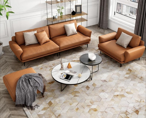 Bekleedde bankstellen Stof Luxe woonkamerbankstel 3+2+1 set Bankstel leer
