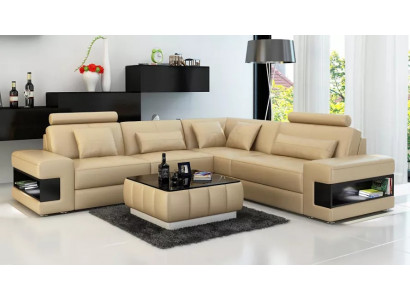Ontwerp hoekbank Decor woonkamer meubels Moderne hoekbank Lederen bekledingBank