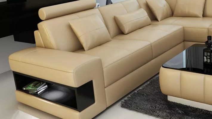 Ontwerp hoekbank Decor woonkamer meubels Moderne hoekbank Lederen bekledingBank