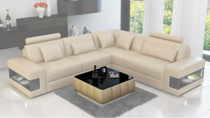 Ontwerp hoekbank Decor woonkamer meubels Moderne hoekbank Lederen bekledingBank