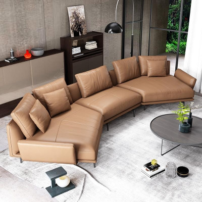 Woonlandschap set Ontwerp Modern Sofa Hoekbank Sofa U-vorm Leren Bank Couch