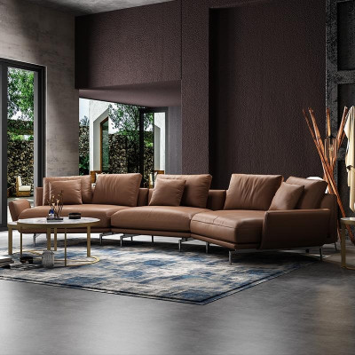 Woonlandschap set Ontwerp Modern Sofa Hoekbank Sofa U-vorm Leren Bank Couch