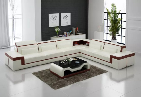 Lederbekleding Ontwerp Hoekbank Woonkamer Hoekbank Bank Bank L Vorm Woonlandschap