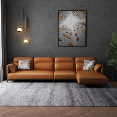 Woonkamer leren bekleding design hoekbank hoekbank bank bank L-vorm