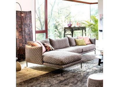 Hoekbank L-vorm Bank Woonlandschap Set Ontwerp Modern Bankstel Stof Textiel Nieuw