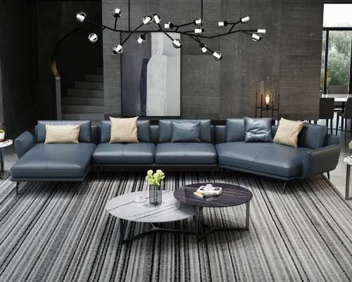 Italiaanse meubels woonkamer hoekbank bank bekleding luxe bank hoekcombinatie