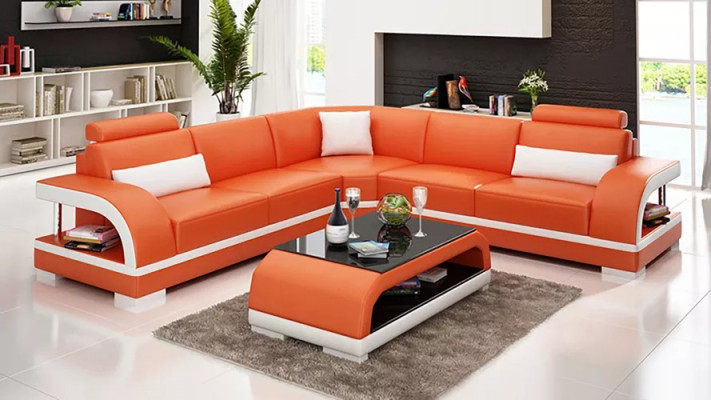 Woonkamer Lederen xxl bank bank moderne designer hoekkussen bekleding