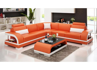 Woonkamer Lederen xxl bank bank moderne designer hoekkussen bekleding