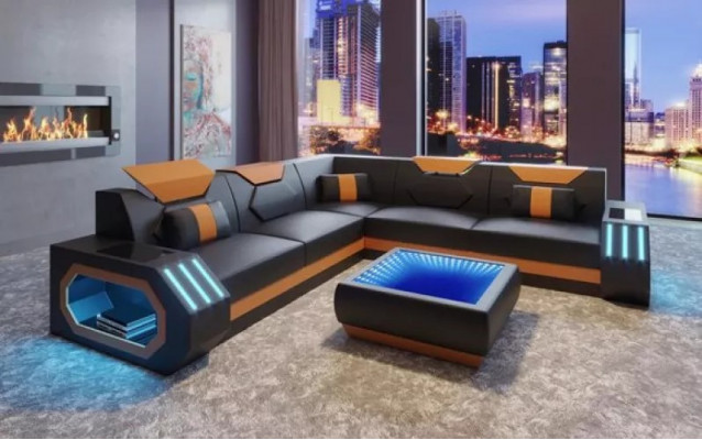 Ontwerp hoekbank hoekbank woonkamer meubels leren bekleding bank bank