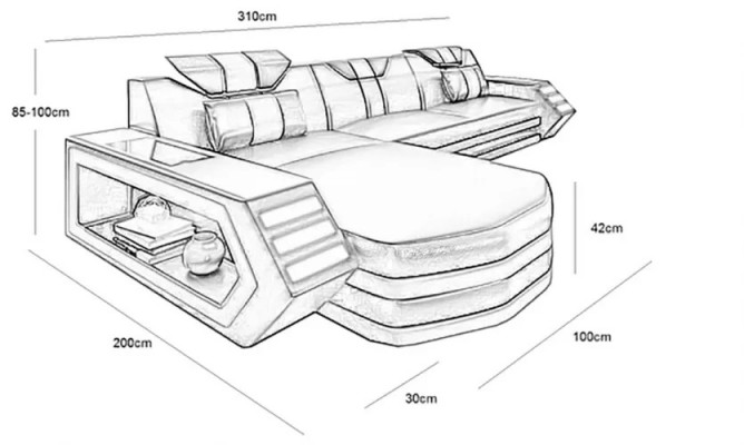 Ontwerp hoekbank woonkamer meubels leren hoekbank bankstel bank