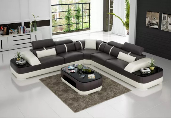 Ontwerp meubel hoekbank hoekbank woonkamer lederen bekleding bank bank