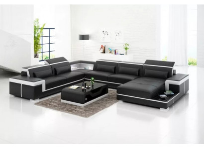 Hoekbank Design Moderne Woonkamer Meubels Hoekbank Leren Bekleding Bank