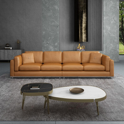 Bankstel 4-zits bankstellen Luxe gestoffeerde bankstellen Leren bankstellen Luxe design bank Nieuwe bank