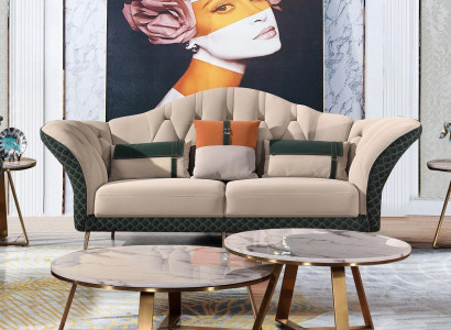 Bankstel Design Bank Leren Bank 3-zits Modern Bankstel