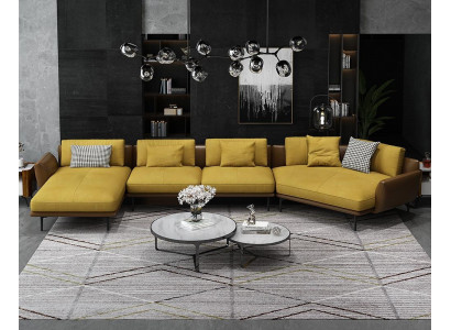 Hoekbank L-vorm Woonlandschap Bank Bank Bekleding Hoek Set Leren Banken Nieuw