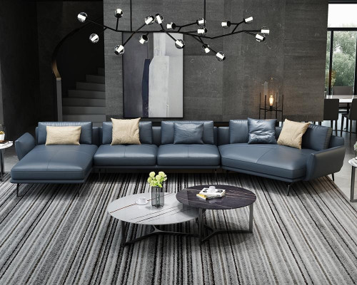 Hoekbank L-vorm Woonlandschap Bank Bank Bekleding Hoek Set Leren Banken Nieuw