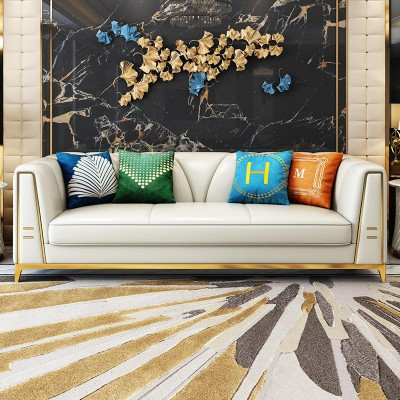 Medusa Roestvrij Staal Leren Bankstel Woonkamer Meubilair 4-delig Set