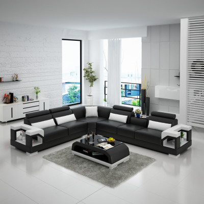 Lerensofa Bank Bank Zitbank Bekleding Woonlandschap Designer Leren Bank L Vorm Set