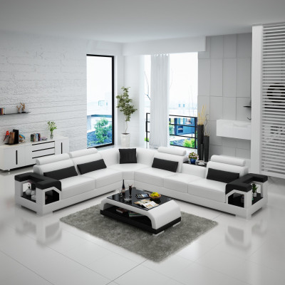 Lerensofa Bank Bank Zitbank Bekleding Woonlandschap Designer Leren Bank L Vorm Set