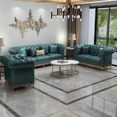 Chesterfield bankstel bank bekleding bankstel 6-delig woonkamerset tafels Chesterfield bankstel bankbekleding bankstel 6-delige woonkamerset tafels